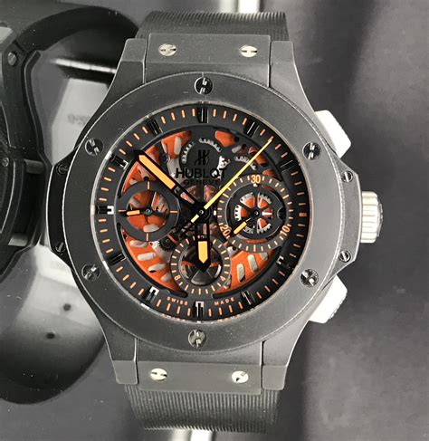 hublot big bang aero bang stainless steel ceramic bezel 44mm|big bang aerobang clasp.